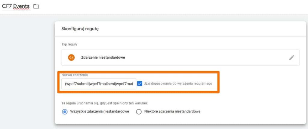 Zdarzenie niestandardowe uruchamiane przy każdej próbie wysłania formularza contact form 7