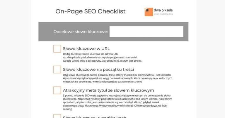 on page seo checklist hero
