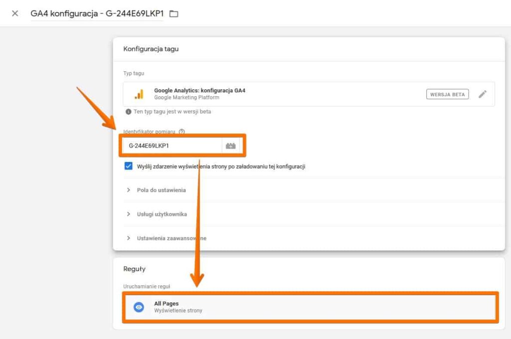 Konfiguracja tagu GA4 w Google Tag Manager