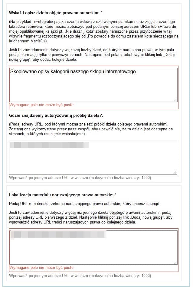 Wskazanie oryginału , opisanie i podanie strony plagiatu