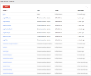 Zmienne użytkownika w Google Tag Manager